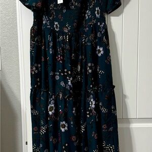 Baltic Born Teal Floral Maxi Dress